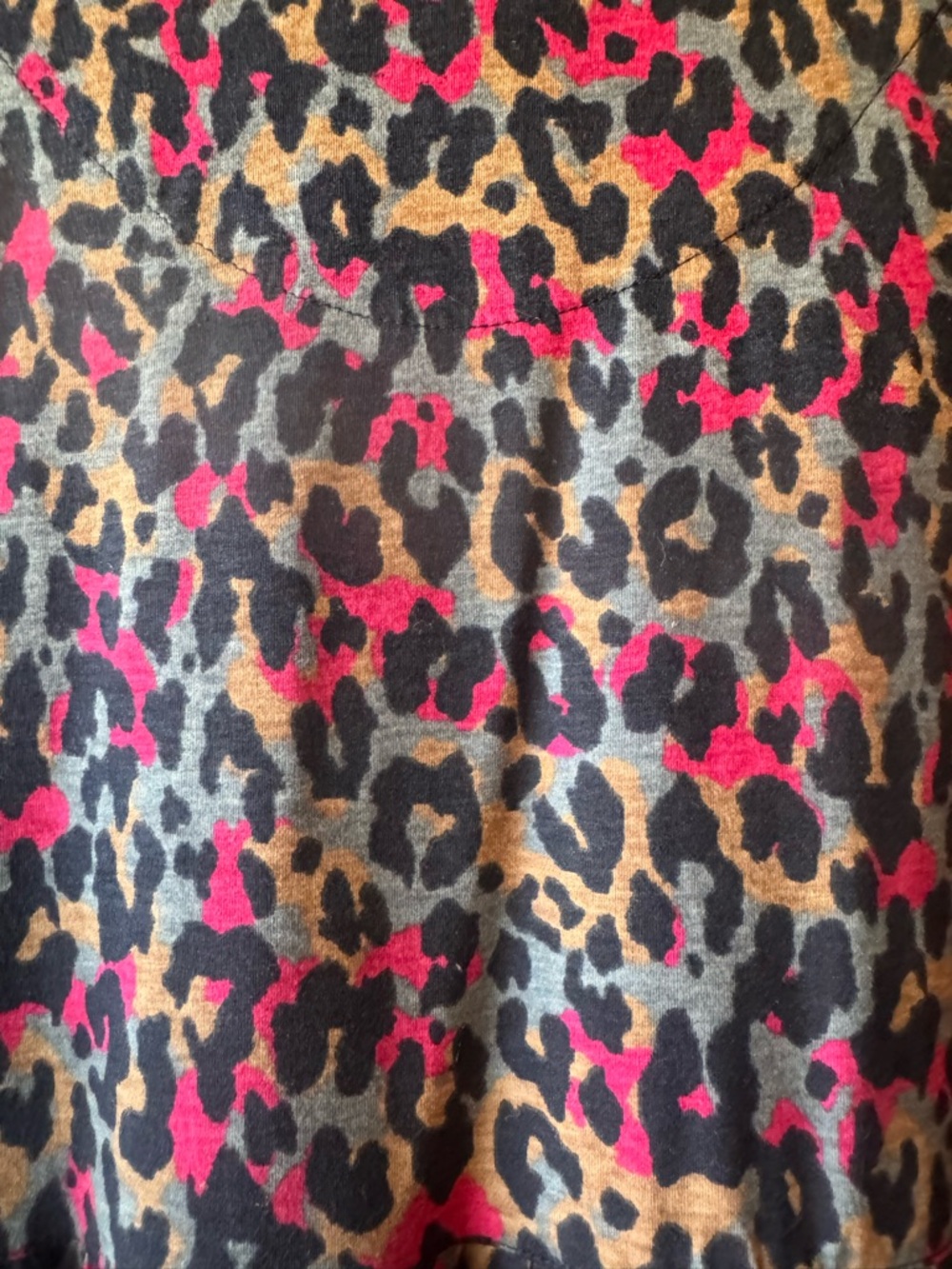 Pact Organic Cotton Leopard Ruffle Sleeve Tiered Dress WITH POCKETS - L - Picture 6 of 6